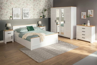 Clean aesthetic w sypialni z białą komodą w roli gł&oacute;wnej &ndash; jak wyczarować kojącą przestrzeń?