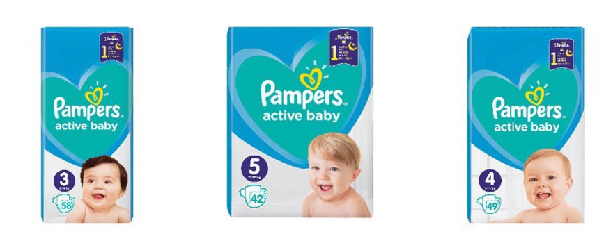  Podwójna ochrona przed przeciekaniem z Pampers® Active Baby