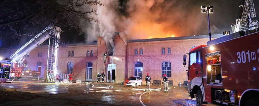 Wielki dramat w Olsztynie! Pożar w budynku Banku Żywności!
