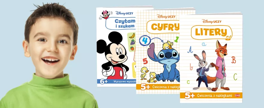 Nauka z ulubionymi bohaterami. Przetestuj książki z serii „Disney Uczy”!