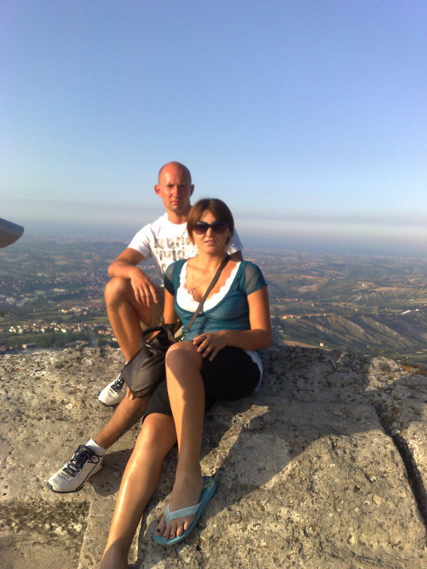 San Marino z Jurkiem moim mężem i najlepszym przyjacielem