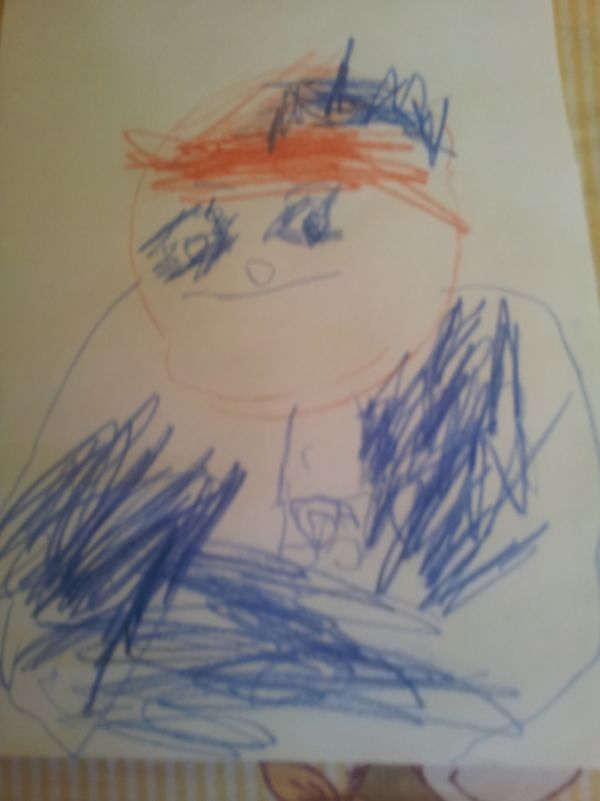 Portret Tatusia w wykonaniu 4 letniego Synusia:)