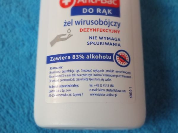 SIDOLUX Anti-Bac żel wirusobójczy