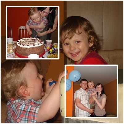 mój synuś w dniu pierwszych urodzinek :)