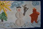 Moniczka lat 7 - wspomnienia o zimie z masy solnej i pomalowane farbkami
