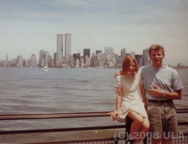 Ja z tatą przy WTC - sierpień 1997 (4 lata przed zamachami) :(